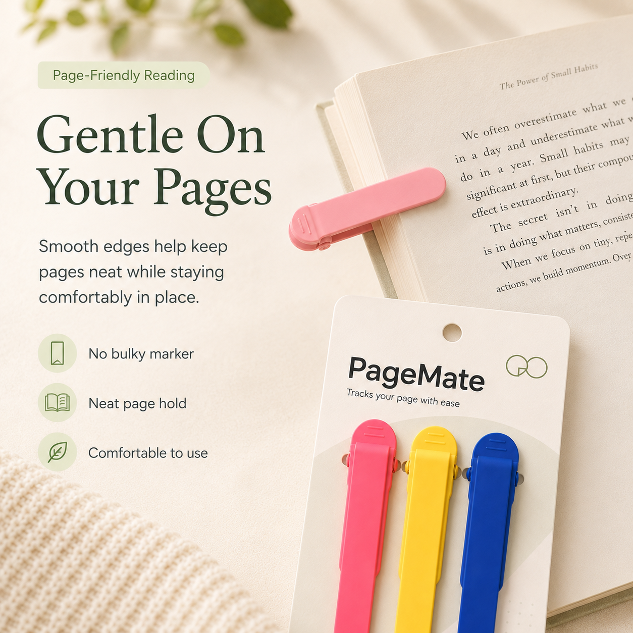 Automatic Page-Following Bookmark Clips