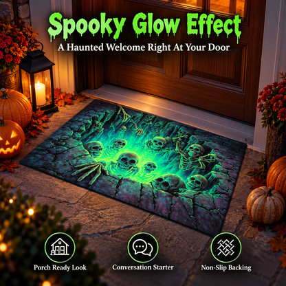 🏠3D Halloween Optical Illusion Door Mat – Spooky Non-Slip Entryway Rug