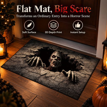🏠3D Halloween Optical Illusion Door Mat – Spooky Non-Slip Entryway Rug