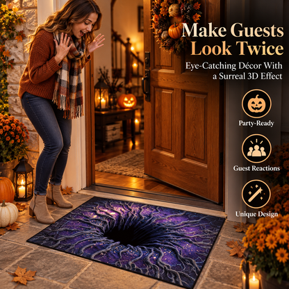 🏠3D Halloween Optical Illusion Door Mat – Spooky Non-Slip Entryway Rug