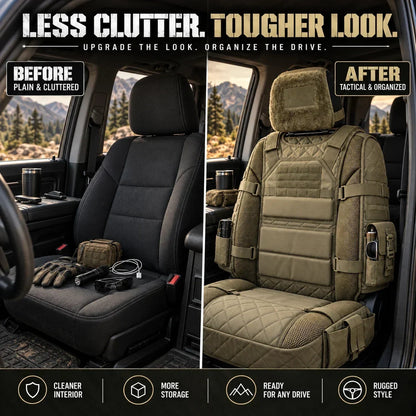 ⏳ Last day to save 49%–🚙Heavy-Duty Tactical Truck Seat Cover, Built-In Storage, Full Seat Protection & Daily Comfort 💥