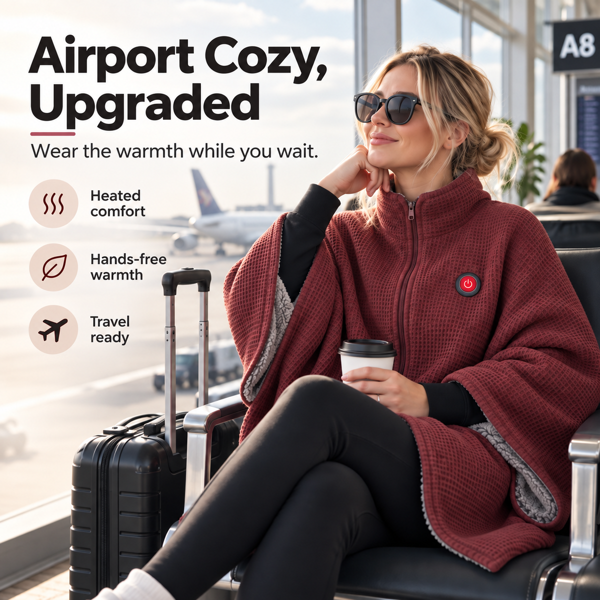 50% OFF🔥 Wearable Heated Blanket – Cozy Hands-Free Warmth