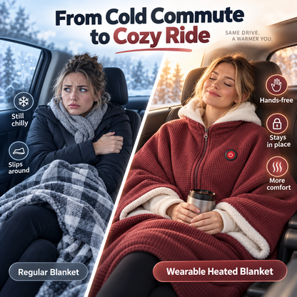 50% OFF🔥 Wearable Heated Blanket – Cozy Hands-Free Warmth