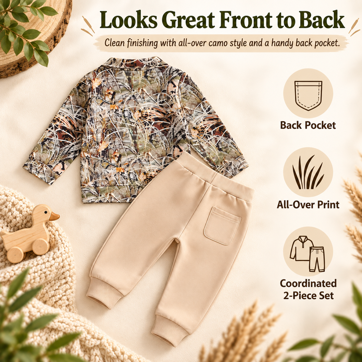 ✨Toddler Duck Camo Outfit Easy 2-Piece Style for Little Explorers
