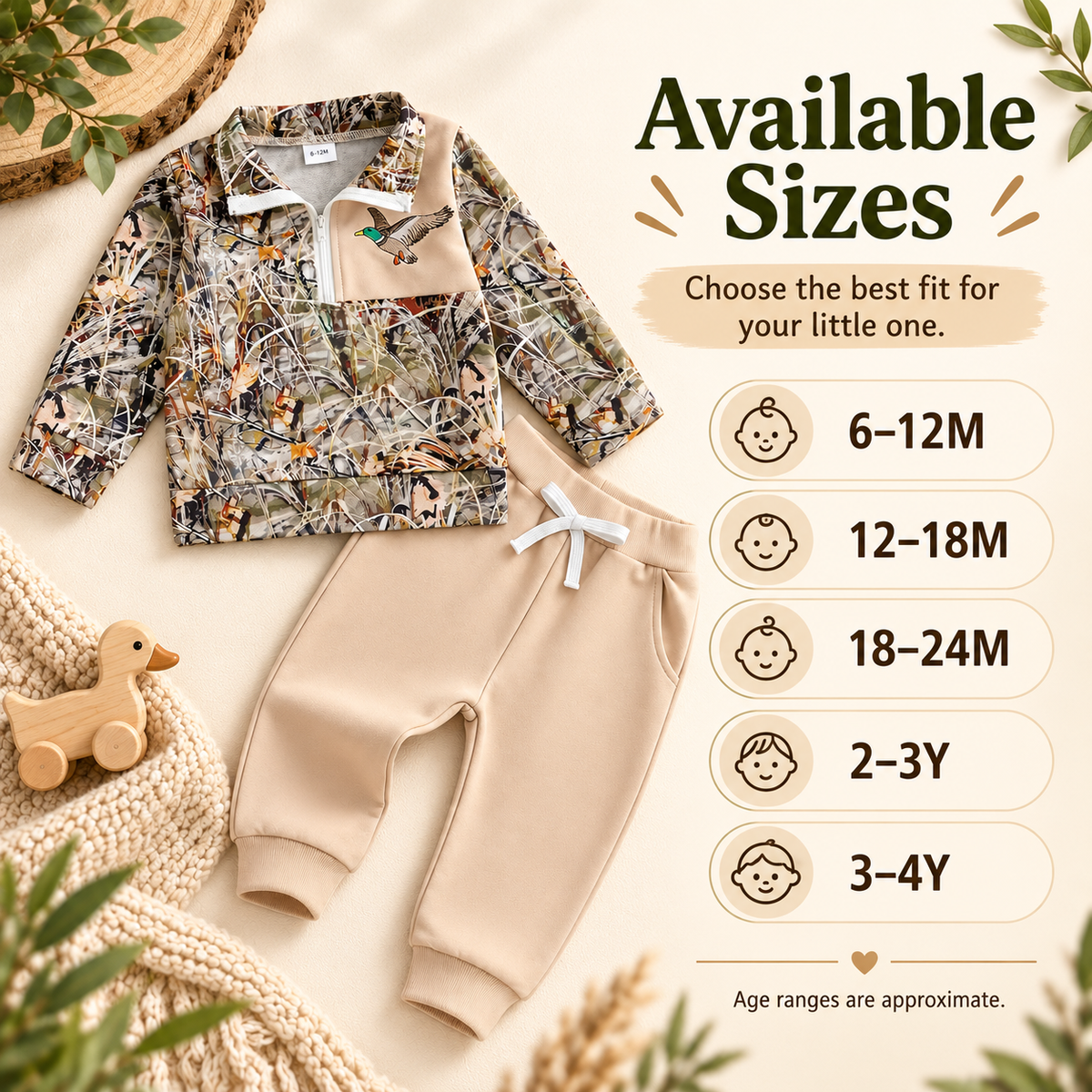 ✨Toddler Duck Camo Outfit Easy 2-Piece Style for Little Explorers