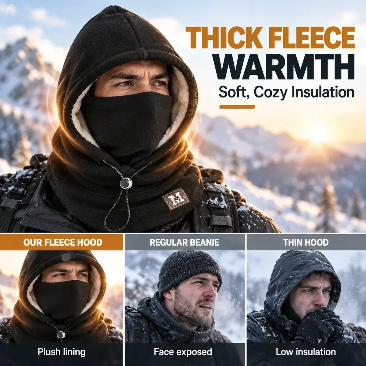 🔥Limited Time 49% OFF🔥Winter Fleece Balaclava Hood – 3-in-1 Face & Neck Gaiter