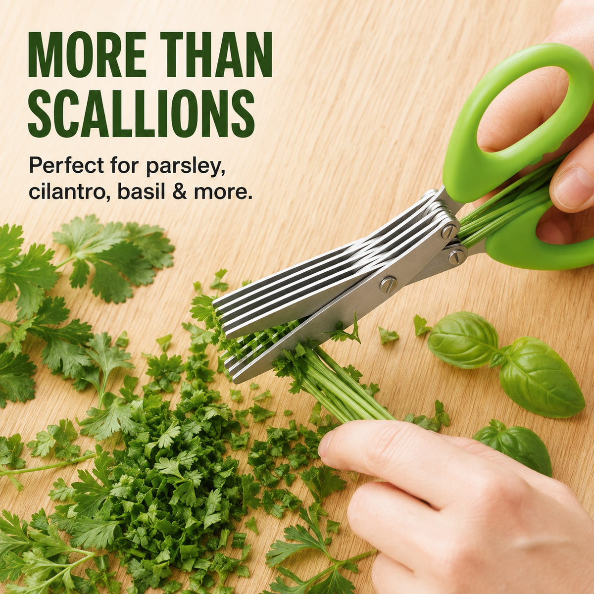 ✀Stainless Steel 5 Blades Scallion Cutter Scissors