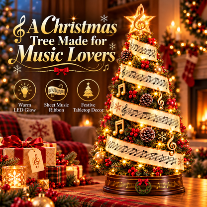 🎼🎄 Sheet Music Christmas Tree Light – Lighted Holiday Tree for Music Lovers