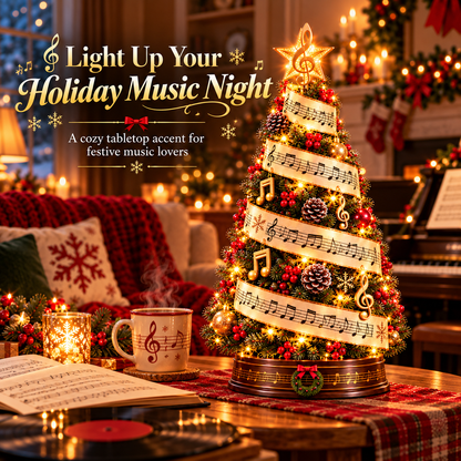 🎼🎄 Sheet Music Christmas Tree Light – Lighted Holiday Tree for Music Lovers