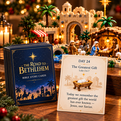 ✝️ The Road to Bethlehem™ – 24-Day Nativity Advent Calendar | Buildable Christian Christmas Story Set & Family Faith Gift 🎄
