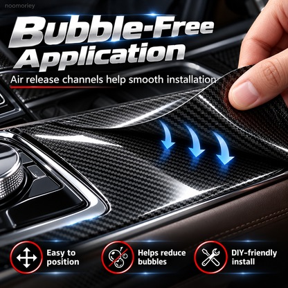 🚗 6D Gloss Carbon Fiber Vinyl Wrap | Self-Adhesive Car Trim Film