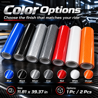 🚗 6D Gloss Carbon Fiber Vinyl Wrap | Self-Adhesive Car Trim Film