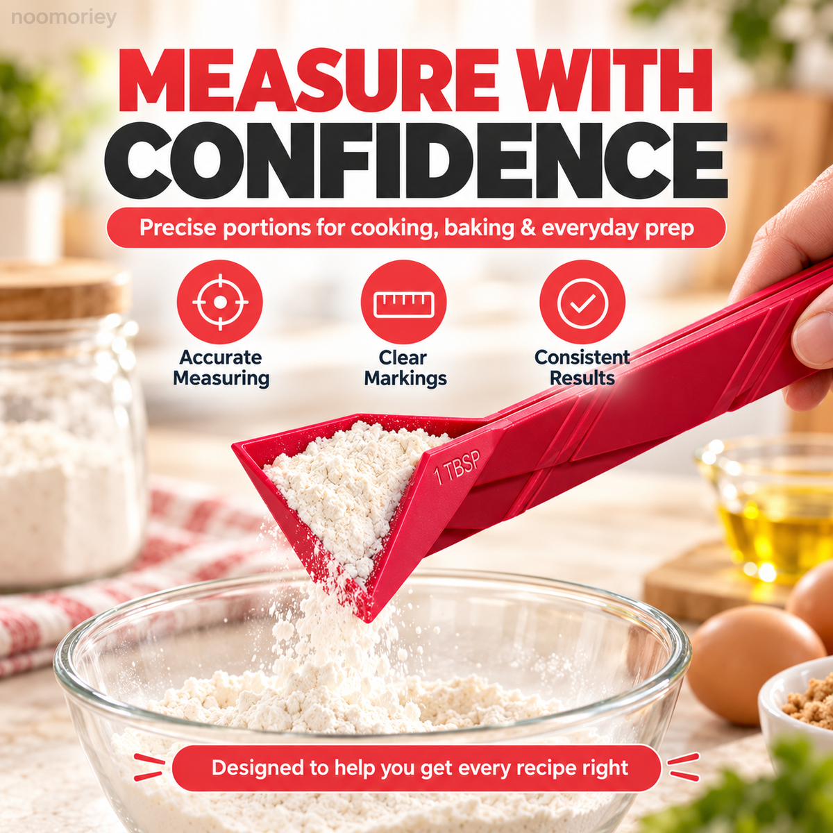 Polygons 3-in-1 Folding Measuring Spoons