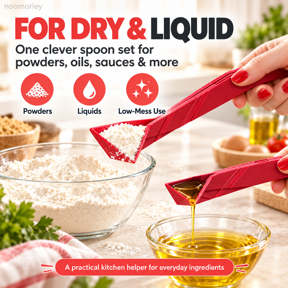 Polygons 3-in-1 Folding Measuring Spoons