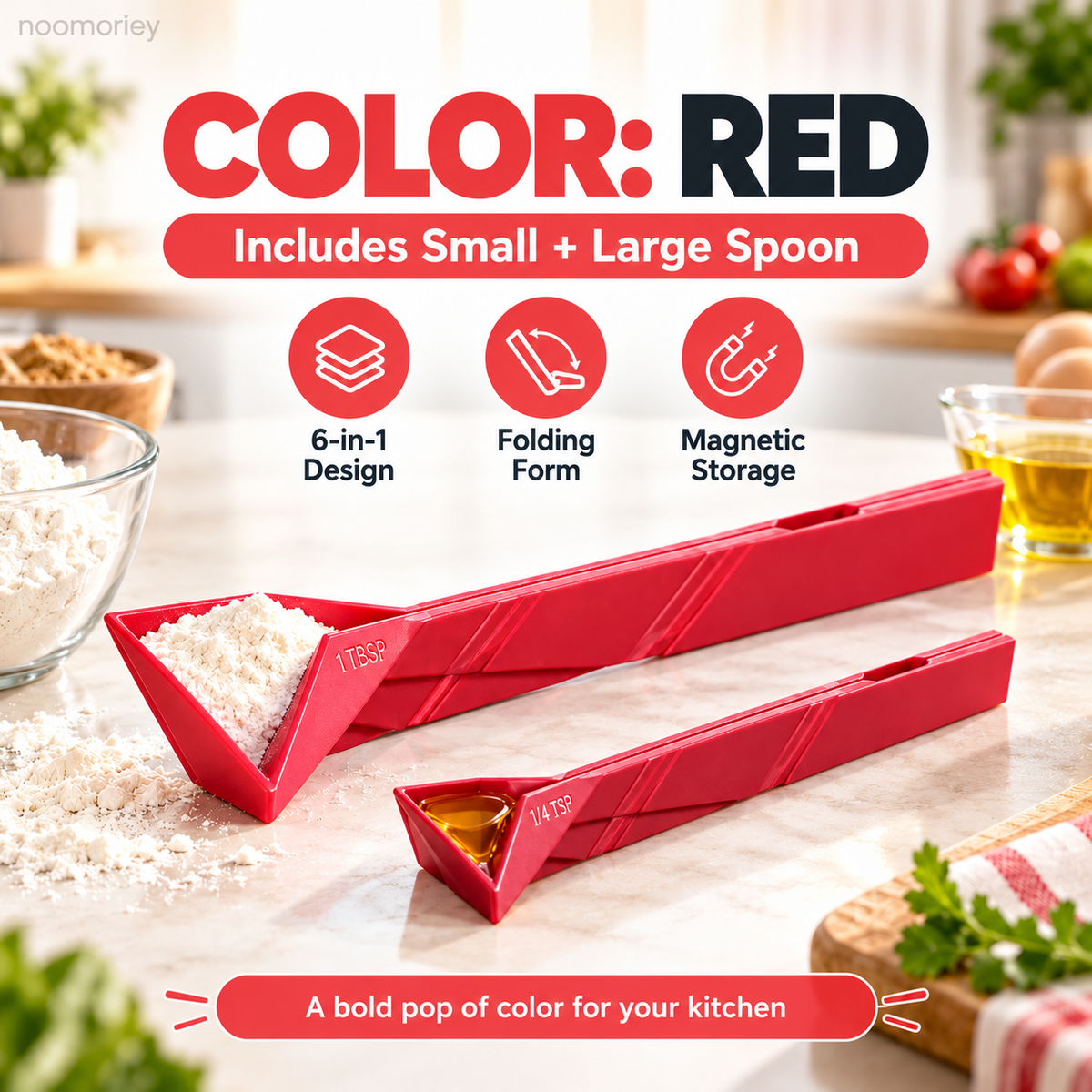 Polygons 3-in-1 Folding Measuring Spoons