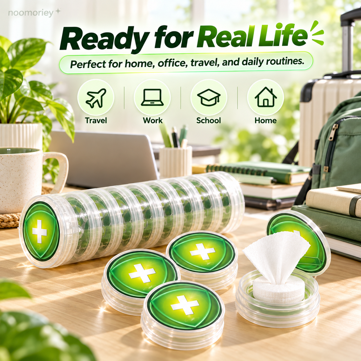 🚀 Smart Press-Activated Wet Wipes – Individually Wrapped Compact Hygiene Essential
