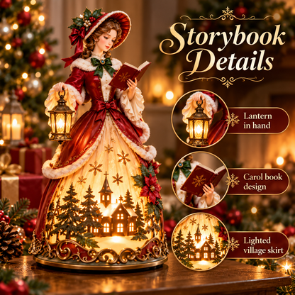 🎄 Victorian Christmas Caroler Lady Lamp™ – Lighted Holiday Tabletop Decor