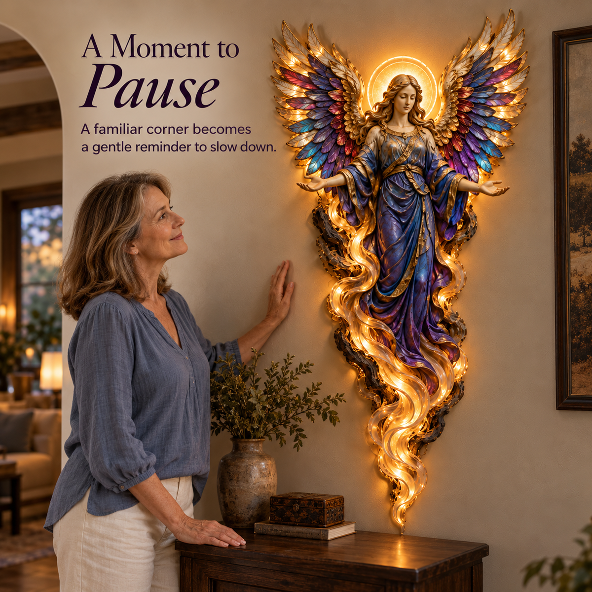 ✝️ ✨ Heavenly Radiance™ Lighted Angel Wall Sculpture