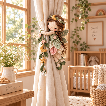 🧚✨ Fairy Hug Crochet Curtain Tiebacks – Whimsical Fairy Window Decor, Handmade Charm & Unique Gift Idea 🎁
