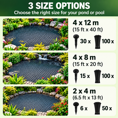 ✨Heavy-Duty Pond Netting Kit – Leaf & Predator Protection