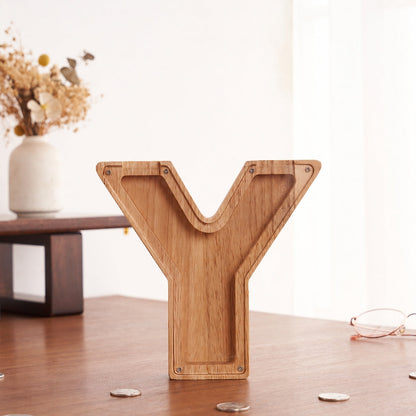 💛 Wooden Letter Piggy Bank – A Special Place for Their First Savings