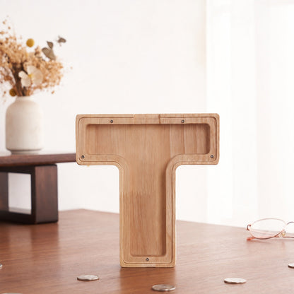 💛 Wooden Letter Piggy Bank – A Special Place for Their First Savings