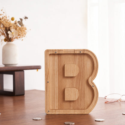 💛 Wooden Letter Piggy Bank – A Special Place for Their First Savings