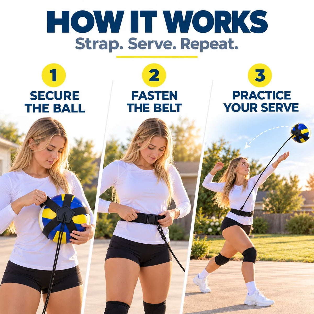 🏐 50% OFF – Solo Volleyball Serve Trainer – Practice Without a Partner