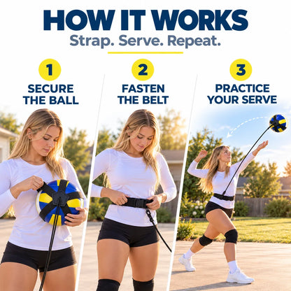🏐 50% OFF – Solo Volleyball Serve Trainer – Practice Without a Partner