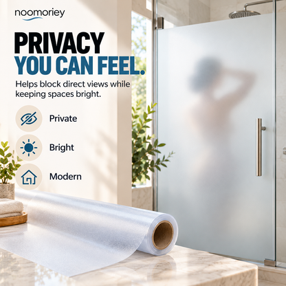 Decorative Window Privacy Film – Frosted Glass Sticker for Home & Bathroom