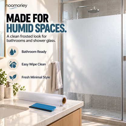 Decorative Window Privacy Film – Frosted Glass Sticker for Home & Bathroom