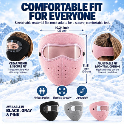 Winter Windproof Face Masks with Detachable Goggles