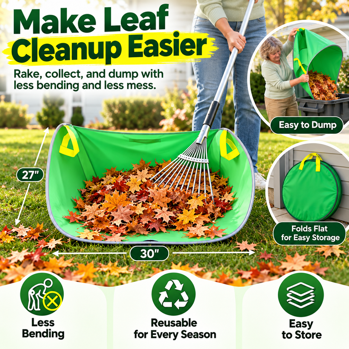 🍂Garden Leaf Collection Tent🗑️