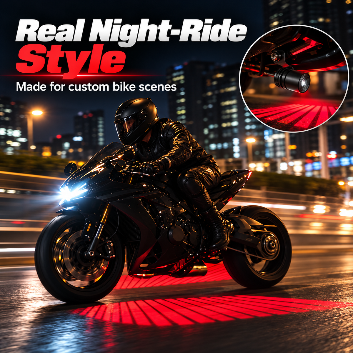 🏍️ Dual Motorcycle Laser Projector Lights