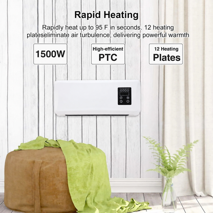🔥Black Friday Early Bird Deals🔥Wall-Mounted Space Heater with Thermostat and Remote Control