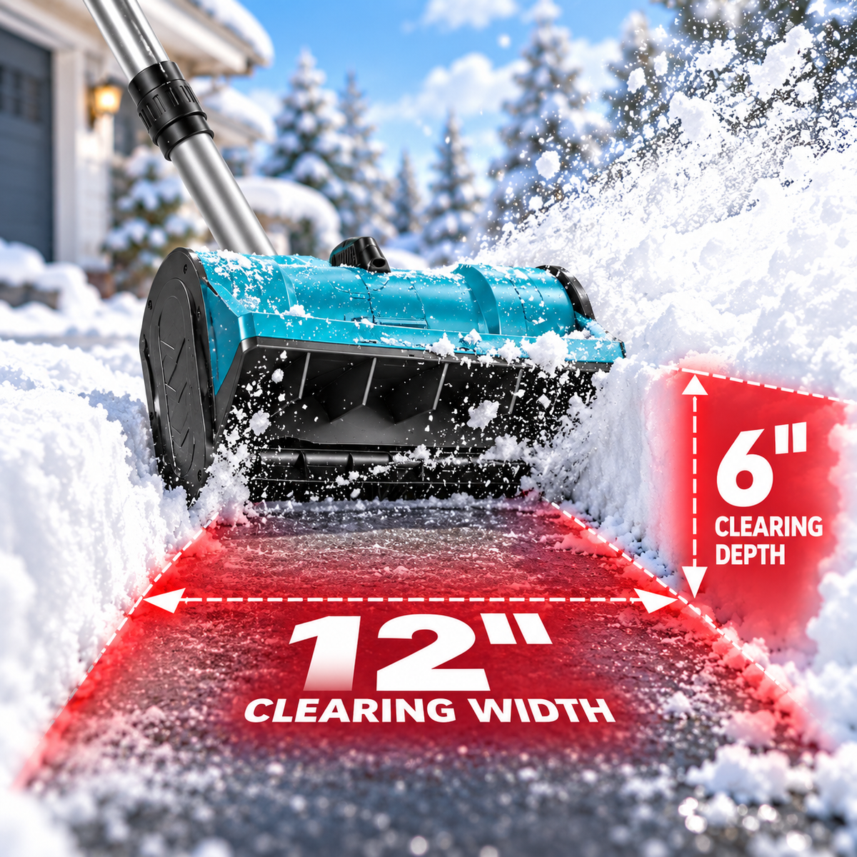 🔥 Winter Sale – 21V Cordless Snow Shovel with 2 Batteries & Charger