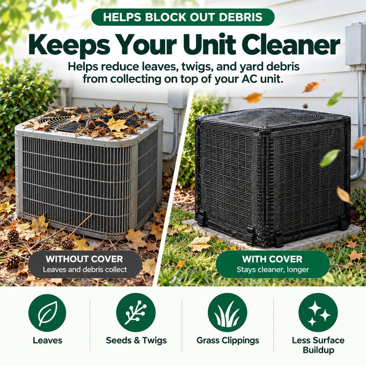Mesh AC Cover for Outdoor Debris Protection