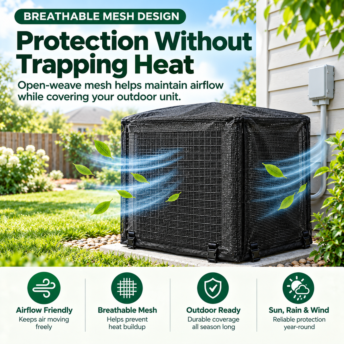 Mesh AC Cover for Outdoor Debris Protection