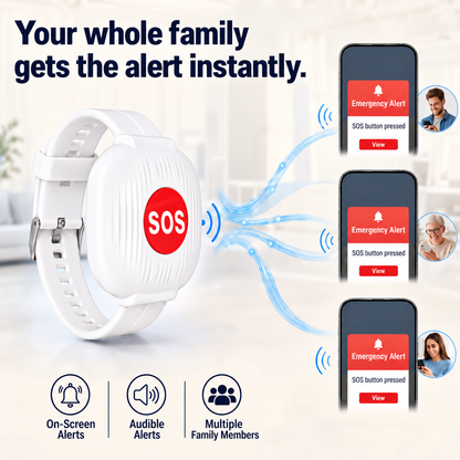 ⏰ LAST DAY 50% OFF-❤️ One-Touch SOS Bracelet for Seniors | Wi-Fi Family Alerts & No Monthly Fees
