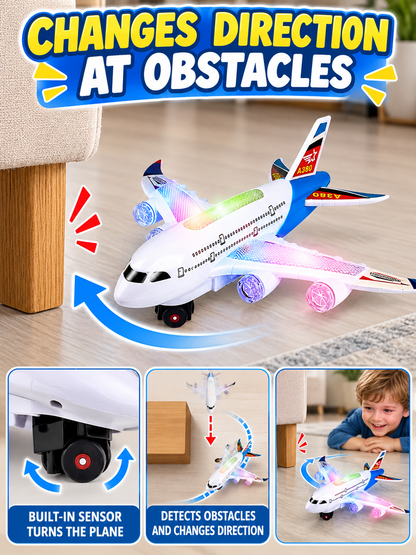 ✈️ Kids Fun Deal – Light-Up Spinning Airplane Toy 🌟 Musical Electric Aircraft with Flashing Lights & 360° Rotation for Ages 3+ 🎁