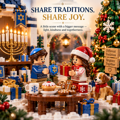 🎄🕎 Last Day 50% OFF 🔥 Holiday Harmony Christmas & Hanukkah Building Block Set