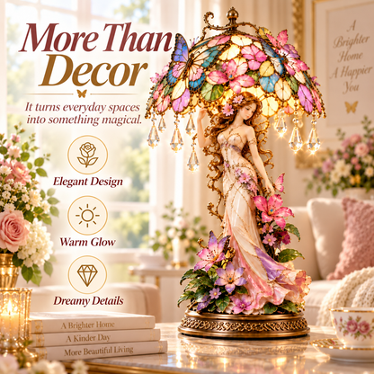 🔥 Last Day 49% OFF🦋 Butterfly Blossom Glow – Illuminated Floral Fairy Table Lamp