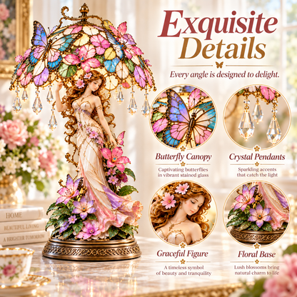 🔥 Last Day 49% OFF🦋 Butterfly Blossom Glow – Illuminated Floral Fairy Table Lamp
