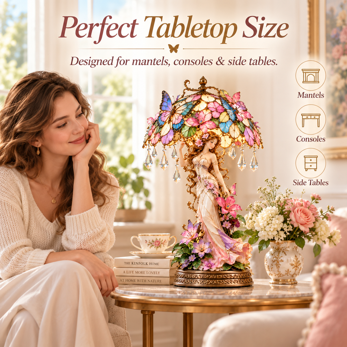 🔥 Last Day 49% OFF🦋 Butterfly Blossom Glow – Illuminated Floral Fairy Table Lamp