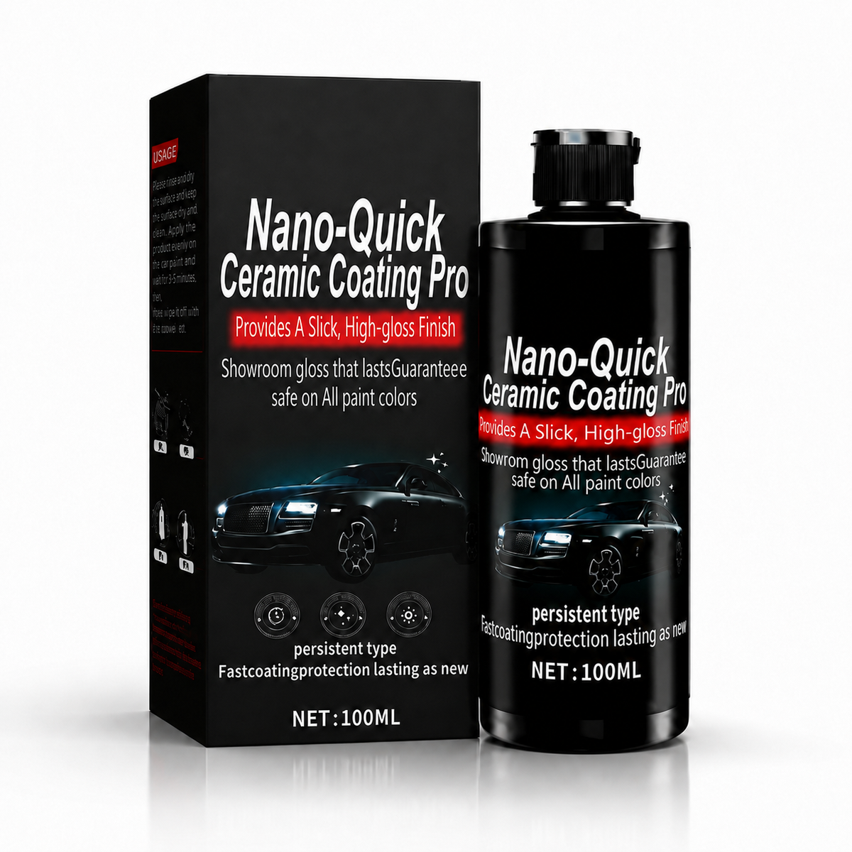 Nano Ceramic Coating Liquid for Cars – High-Gloss Paint Finish