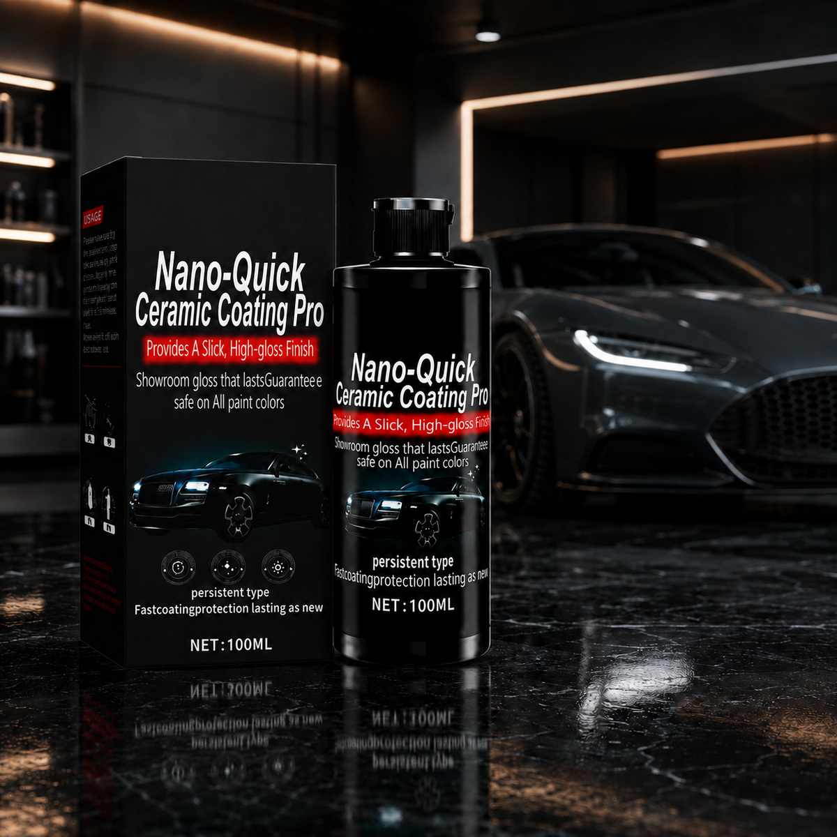 Nano Ceramic Coating Liquid for Cars – High-Gloss Paint Finish