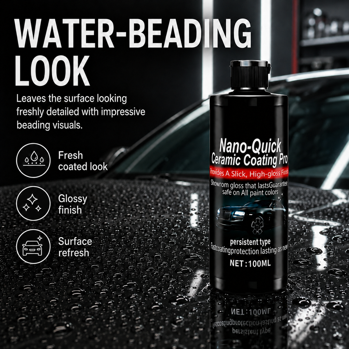 Nano Ceramic Coating Liquid for Cars – High-Gloss Paint Finish
