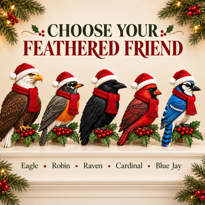 Christmas Hat Bird Shelf & Corner Decoration