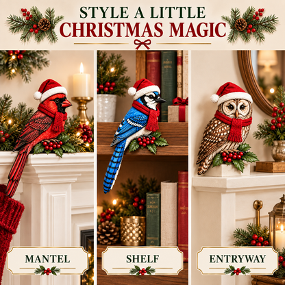 Christmas Hat Bird Shelf & Corner Decoration