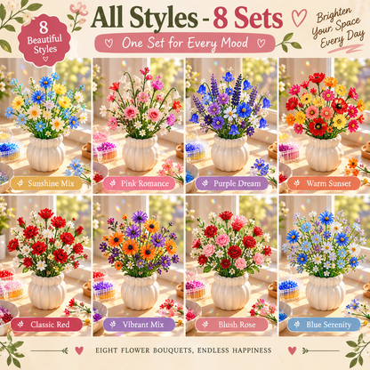 🌸 DIY Beaded Wildflower Bouquet Kit – Handmade Crystal Flower Craft Set